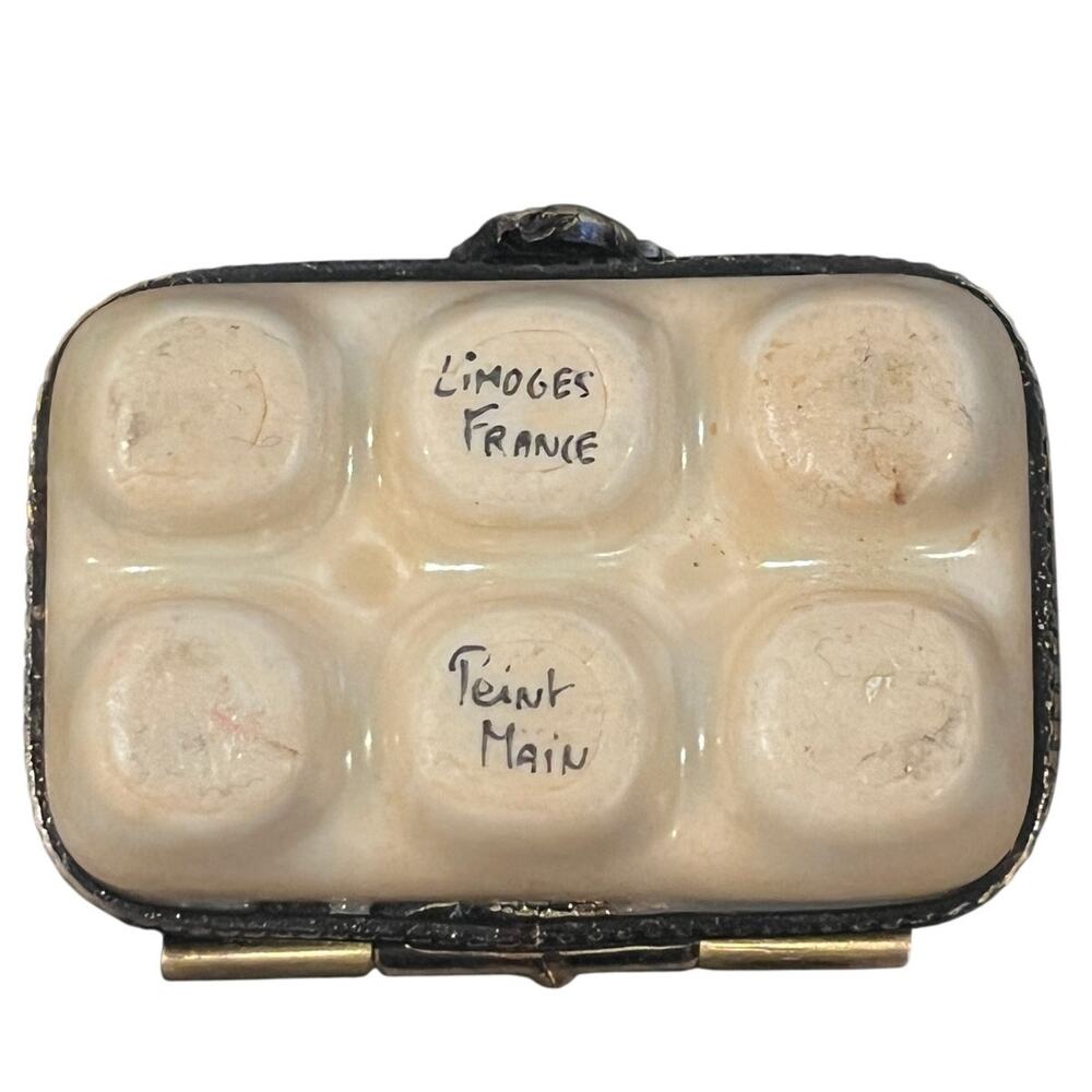 Vintage & Rare Limoges France Trinket Box - Boite a' Ouefs - Picture 2 of 6